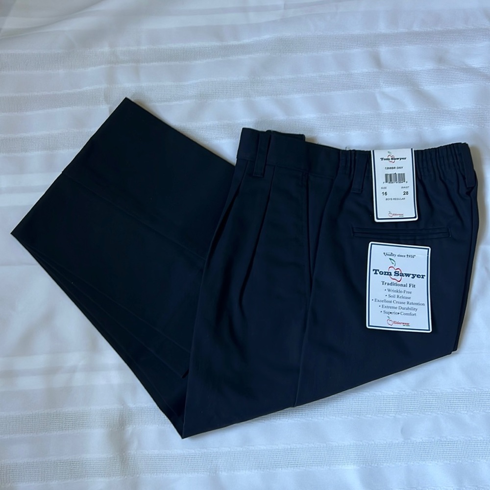 Tom Sawyer | Size 16 Boys (28 Waist) Navy Blue Pants/Slacks | New with Tags